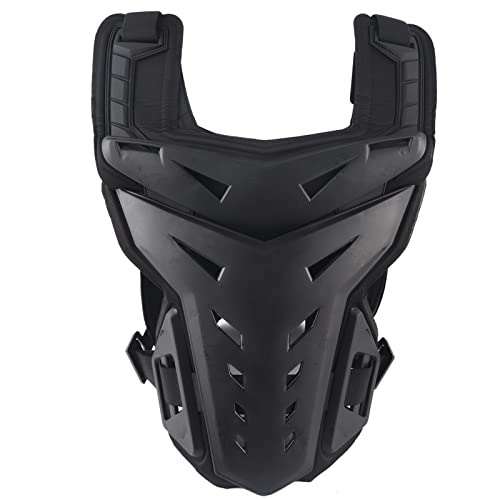 Chest Protector Motorcycle Vest Shockproof Breathable Chest Back for Riding Outdoor Sports (Black)