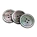 YaHoGa 22 Pieces Genuine Black Mother of Pearl Buttons Set 20MM 15MM Natural Black MOP Shell Buttons Blazer Buttons Suit Buttons for Men 32L/24L (Black MOP)
