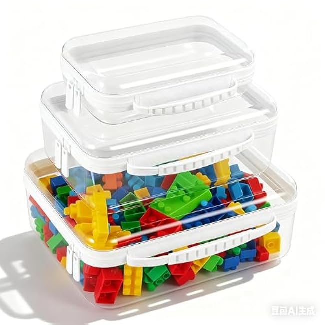 Bottom-Deepened 2.75''-3 Pack Clear Hard Shell Zipper Case L+M+S,Portable Zipper Bags Waterproof Cosmetics Bags,Organizer Pouch For Snacks,Toy,Diapers,Travel,White