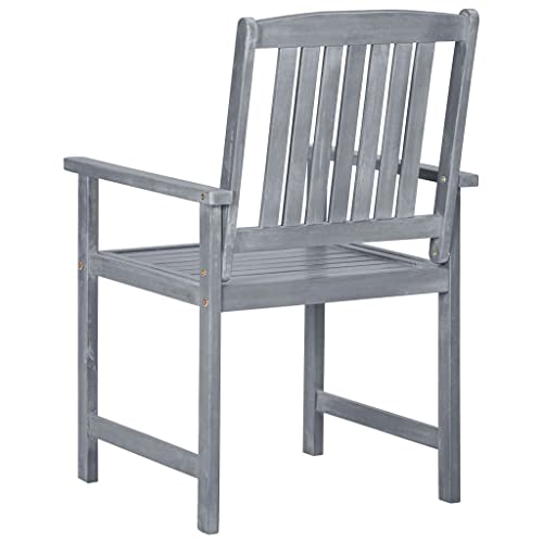 Chaise de jardin en bois résistante aux intempéries dossier haut 4 pièces - 7