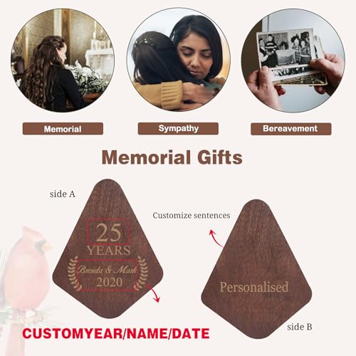 Image of ASTARIN Personalized Name Memorial Wind Chimes, Sympathy Gift for Loss of Lover Mom Dad, Bereavement Deep Tone Wind Chimes for Outside in Memory Gift, Decor Outdoor Garden Patio
