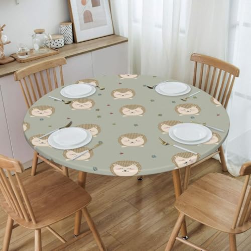 Nappe ronde antitache hérissons : protégez votre table des éclaboussures - 6