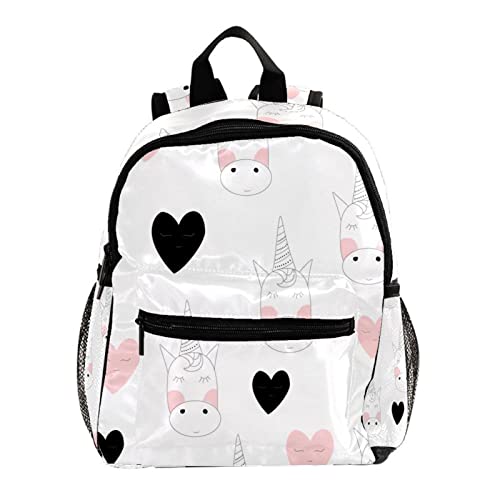 Sac à dos pour garçons et filles licorne blanche 30,5 cm pour l'école et sorties enfants