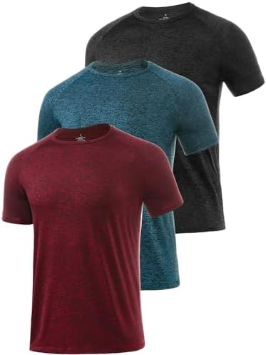 Star Vibe 3er Pack Sportshirt Set Für Herren T-Shirts Atmungsaktive Fitness Tshirt Gym Funktionsshirt Kurzarm