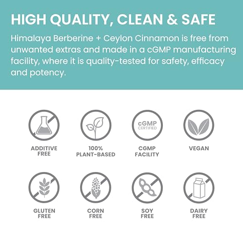 Himalaya Berberine with Ceylon Cinnamon - Herbal Supplement for Supporting Normal Metabolism, Immune, and Digestive Health - Vegan, Gluten Free, 60 Vegetarian Capsules - Image 6