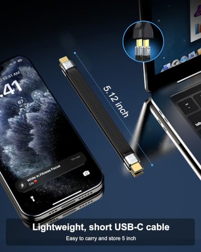 LINKJUN 2Pack Short USB4 Cable, Thunderbolt 4 Cable 40Gbps, 240W, 8K@60Hz, Compatible with Thunderbolt 4/3 Interface, USB C to USB C Cable Supports 8K Display - image 4