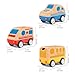 Wanborns 3pcs Wooden Toys Cars, Ambulance, Police Car and School Bus Educational Toy, Early Learning for Toddlers, Colorful Vehicles Play Set for 2 3 Year Old Boys Girls Christmas Birthday Gift