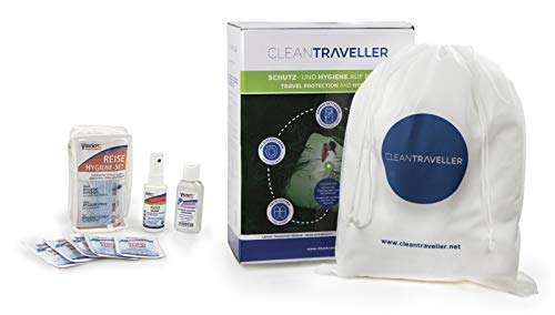 Preisvergleich Produktbild CLEANTRAVELLER Set Hygiene Plus - inkl, Vibasept Hygieneset VIRENSCHUTZ (Hand und FLÄCHENDESINFEKTION)