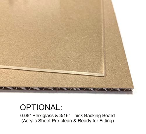 West Frames Classic Plein Air Museum Quality Closed Corner Wood Picture Frame 3 1/8" Wide (20" X 24" Frame With Plexiglass & Backing Board, Gold) #TOP5