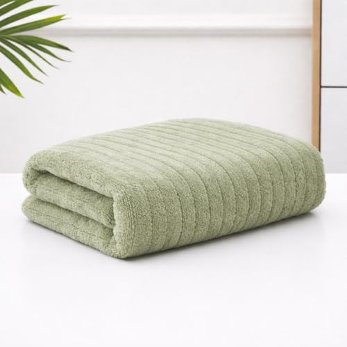 Cortina Towels for Bath (70 x 140 cm) – 380 GSM Microfiber Bath Towels, Ultra Soft, Highly Absorbent & Quick Dry for Gym, Beach & Bathroom Towels for Men, Women & Kids : Light Green