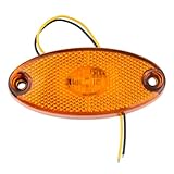 Feu de Position Latéral à LED Générique, 12V Lampe de Signalisation Jaune, Feux de Gabarit Camping Car Résistant et Étanche, Haute Visibilité Nuit, pour Remorque, Camion, Camping-Car, Utilitaire