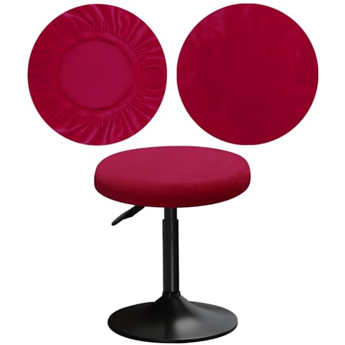 YINGAYOU Round Velvet Stool Cover 12-16 inch Bar Stool Seat