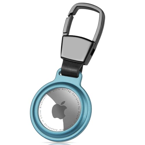AXFEE Airtag Case, Schutzhülle Magnetisch, GPS Anti-Lost Anhänger Zubehör, Schutz Hülle Schlüsselanhänger für Airtag Hülle, Metall AirTag Schutzhülle für Schlüssel Gepäck Brieftasche Haustierortung