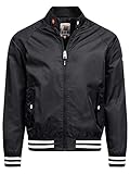 Indicode Herren Ayser Jacke mit Stehkragen & Reißverschluss | Übergangsjacke für Männer Black M
