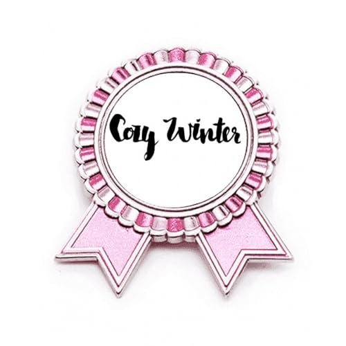 Broche citation d'hiver en métal rose taille M aux finitions soignées