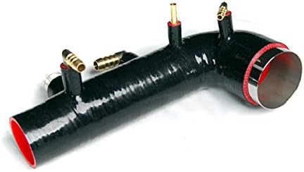 Rev9Power Rev9_SH-002BLACK; Compatible with Subaru wrx 02-07 / Sti 04-13 EJ20 EJ25 turbo inlet silicone(Black)