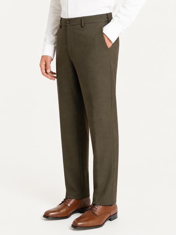 Image of The Pant Project Luxury PV Lycra Stretchable Formal Pants for Men | Stylish Relaxed Fit Men's Wear Trousers for Office or Party | Mens Fashion Dress Trouser Pant