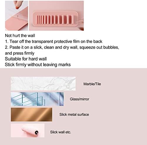 Miniatura 5 de 2 organizadores de cepillos cosméticos de silicona para montar en la pared, soporte para cepillos de dientes para baño, soporte de almacenamiento de