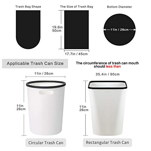 Image of Trash Bags, Garbage Bags, 150 Count 4 Gallon [Extra Thick][Leak Proof] Rubbish Bags Wastebasket Bin Liners for Home Office Trash Can Black