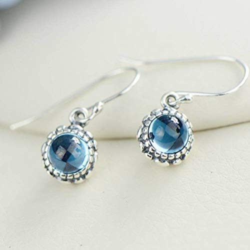Boucles d'oreilles S925 en topaze naturelle cadeau idéal pour femme
