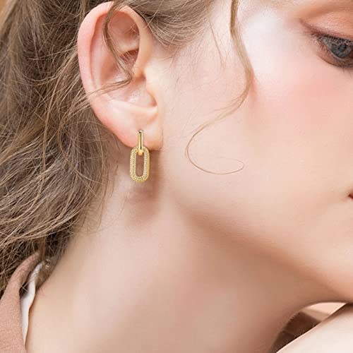 Valentine Jewelry For Women Earrings European And American High End Full Diamond Oval Earrings Resin (Pink-B, One Size) #TOP1