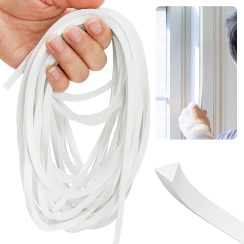 Image of U0U Backer Rod 1 /4 Inch,Triangle EPDM Rubber Backer Rod,White Concrete Crack Filler Caulk Saver for Driveway and Wall Cracks