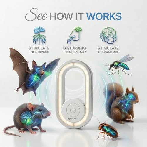 Image of AUR-A28, Ultrasonic Pest Control Repeller - Electronic & Ultrasound, Indoor Plug-in Repellent - Get rid of - Rodents, Mice, Squirrels 6 Pack