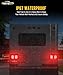 Partsam 2X Double RV Trailer Camper Tail Lights 24-2835 LED Horizontal Vertical Surface Mount Double Trailer Light Taillight Red Lens Red Light Black Base 12V IP67 Waterproof