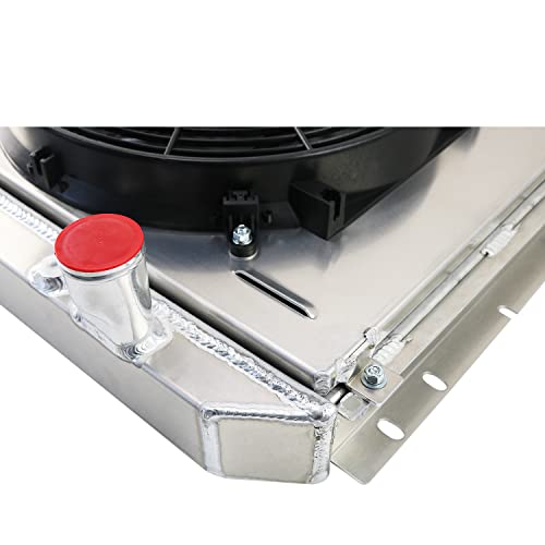 Kuuhlersat Cu340 Radiator For 1963-1970 Ford Mustang Mercury Cougar Fairlane, 4 Row Radiator + Shroud/Fan + Relay Kit #TOP6