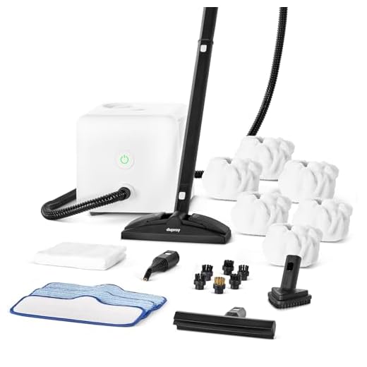 Dupray Neat Steam Cleaner with 22-Piece Accessory Kit – Versatile, Portable Steamer for Floors, Upholstery, Tiles, and More, removes 99.9% of Bacteria & Viruses* (incl. x6 Triangle Bonnets)