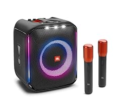 JBL PartyBox Encore 2 Mic - Portable Party Speaker with Two Digital Wireless mics, 100W Powerful Sound, Built-in Dynamic Li…