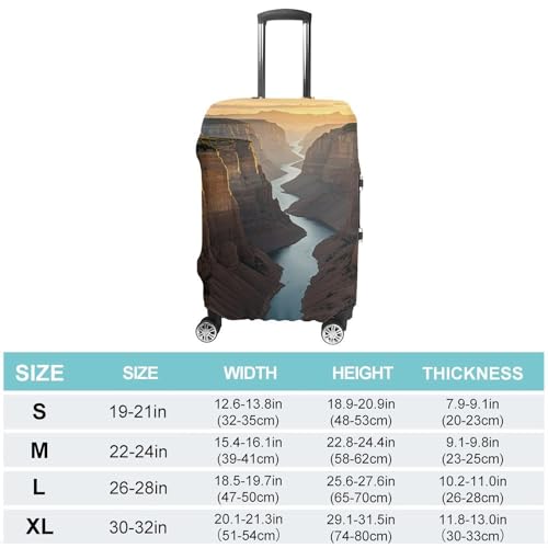 Canyon at Sunset Luggage Cover, Elastic Luggage Protector Fits 19-32in Suitcases, Washable & Anti-Scratch Suitcase Cover for Men Women S2