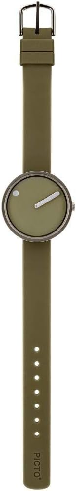 PICTO 43356 Ladies Quartz Watch with Green Dial & Silicone Strap