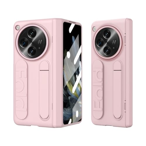 Coque Oppo Find N3 rose antichoc avec support et protection charnière intégrée