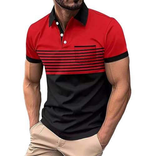Polo à manches courtes pour homme col contrasté en maille piqué chic