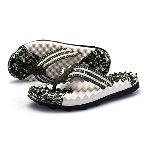 Herren-Flip-Flops Mit Dicker Sohle Strandsandalen Duschhausschuhe Sommer, Lässig, Flache Schuhe, Anti-Rutsch-Massage, Akupressur-Reflexzonenmassage, Flip-Flops, Zehentrenner, Bequem, Wasserdicht Cover