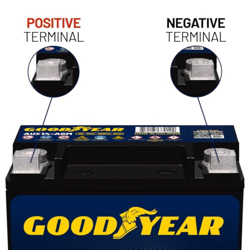 Image of Goodyear AUX14-AGM BCI Group Size 400 12V 14 AH, 22RC, 200 CCA Platinum series Rechargeable AGM Maintenance Free Auxiliary Battery