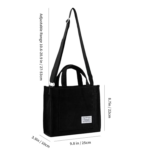 Bolso Tote Vintage de Pana para Mujer Pequeño miniatura 4