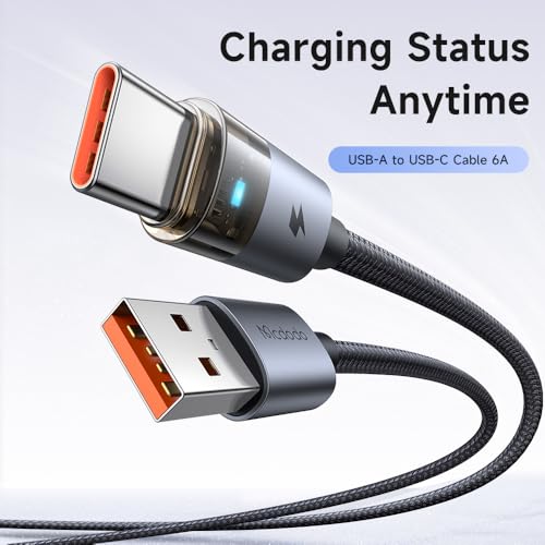 Image of Mcdodo USB-A to Type C Fast Charging Cable With WARP /DASH /VOOC /SuperVOOC /FLASH Charging Support, Compatible with OnePlus, Oppo, iPhone 15 & other Type C Smartphones & Devices