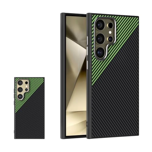 Étui Samsung S24 Ultra robuste et antidérapant, coque TPU verte anti-rayures