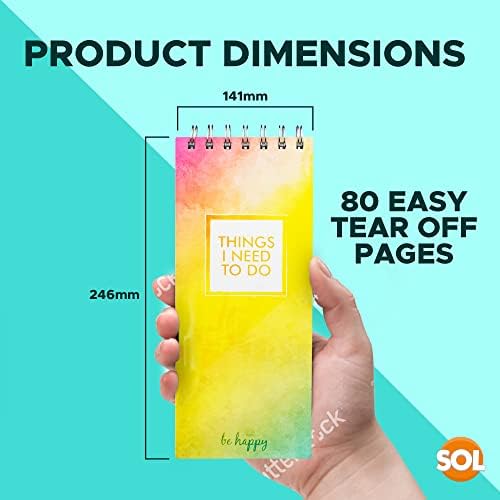To Do List Notebook, Hardback | 230 Sheets | 24 x 14cm | To Do List Pad, Things To Do Today Pad To Do List Planner Day Planner | Things To Do Pad Undated Planner Notebook To Do Notebook + SOL Notebook