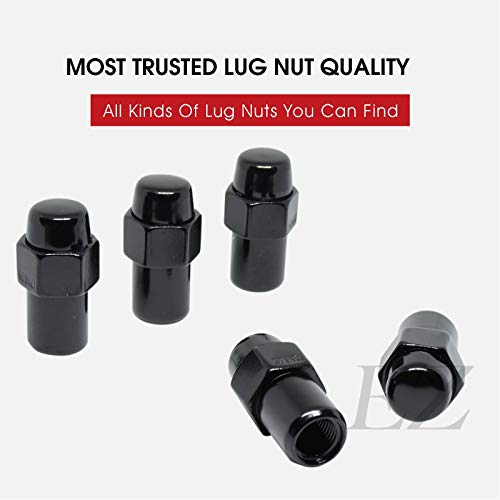 Image of Cragar Standard Mag Lug Nut 7 /16 inch-20 Black with Black Standard Washer Set of 20 Pcs