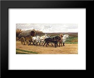 A Waggon And A Team Of Horses 18x15 Framed Art Print by Rosa Bonheur