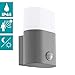 Produktbild EGLO LED Außen-Wandlampe Favria, 1 flammige Außenleuchte inkl. Bewegungsmelder, Sensor-Wandleuchte aus Alu und Kunststoff, Farbe: Silber, weiß, IP44