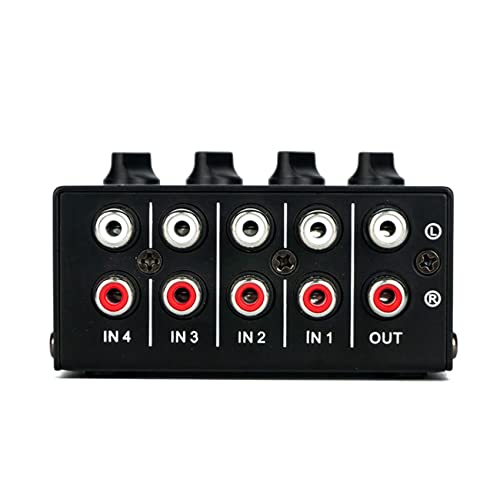 Mélangeur audio stéréo 4 canaux passif avec commandes de volume séparées - 5