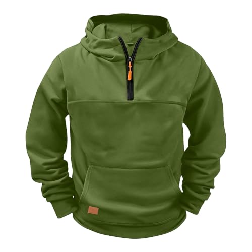Hoodies for Boys Fleece Fashion Pullover Quarter Zip Hooded Sweatshirt - image 7
