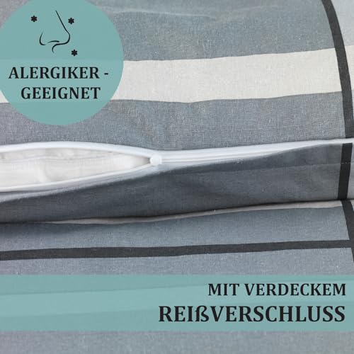 MALIKA 2 teilige kuschelige Baumwolle Soft Fein Biber Bettwäsche 135x200 + 80x80 Kissenbezug, flauschig warme Winter Bettbezug… – Ansicht 5