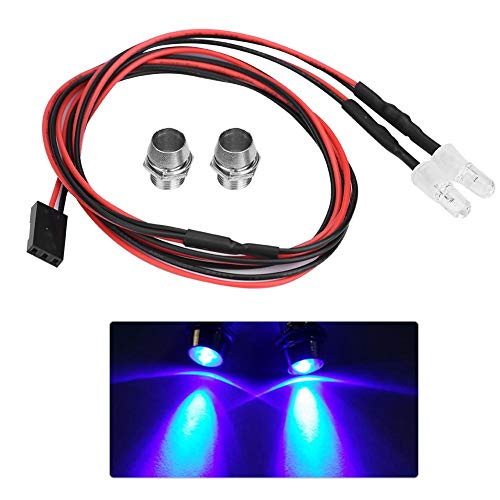 RC LED Lights, 2PCS 5mm Blue Headlights for Drift Cars, Model Vehicle Accessories, for 1/10 Scale RC Off-Road Trucks and Racing Enthusiasts