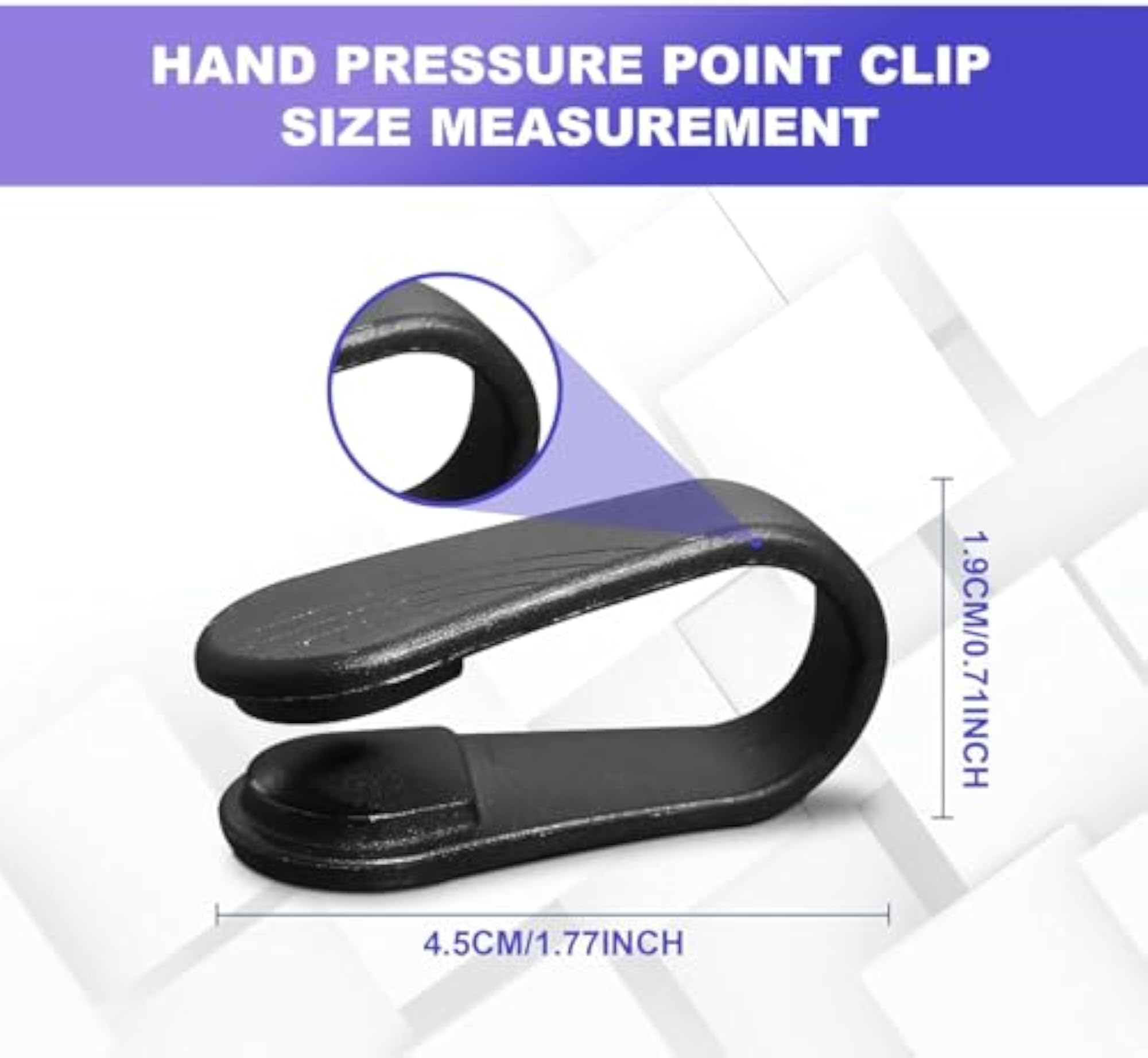 Acupressure Point Clip Microfibre Hand Pads