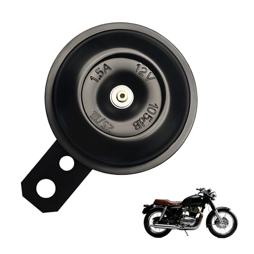 Klaxon Moto 12V, Klaxon Moto Avertisseur Motocycle Universel Horn, Corne Imperméable pour Moto, Avertisseur Sonore Moto 12V, Véhicule, pour...